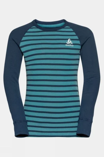 New Odlo Kids Active Warm Eco Stripes Long Sleeves Top