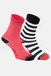 Outlet Craghoppers Kids Twin Pack Nosilife Travel Socks (Twin Pack)