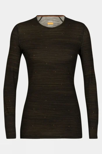 New Icebreaker Womens 200 Oasis Long Sleeve Ski Tracks Crew Top