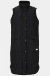 New Weather Report Womens Beah Long Quilted Gilet