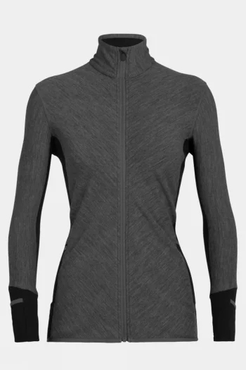 Outlet Icebreaker Womens Descender Long Sleeve Zip Top