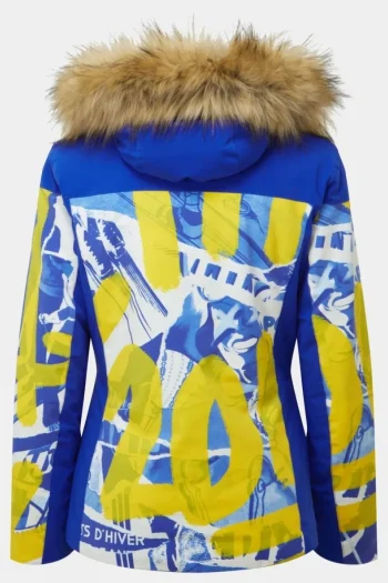 Sale Henri Duvillard Womens Ecandies Faux Fur Ski Jacket