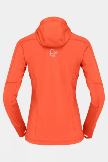 Clearance Norrona Womens Falketind Power Grid Hood Fleece