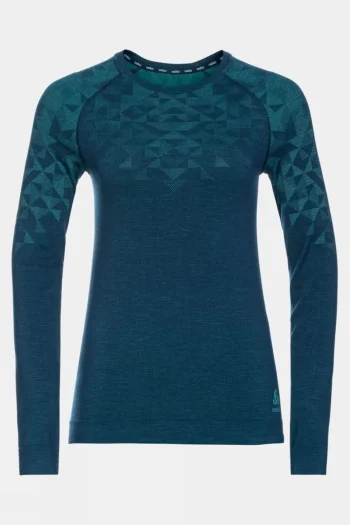 Hot Odlo Womens Kinship Performance Wool Warm Long Sleeve Baselayer Top