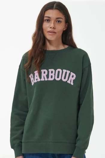 Sale Barbour Womens Northumberland Patch Overlayer Sweatshirt