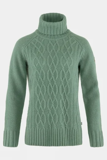 Outlet Fjallraven Womens Ovik Cable Knit Roller Neck Jumper