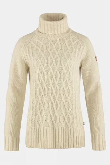 Online Fjallraven Womens Ovik Cable Knit Roller Neck Jumper