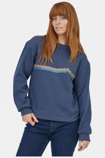 Sale Patagonia Womens Ridge Rise Stripe Uprisal Crew Sweatshirt