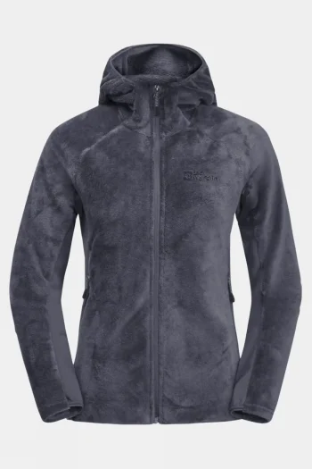 Sale Jack Wolfskin Womens Rotwand Hooded Full Zip Fleece Jacket