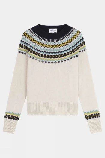 Online Brora Womens Supersoft Lambswool Folk Jumper